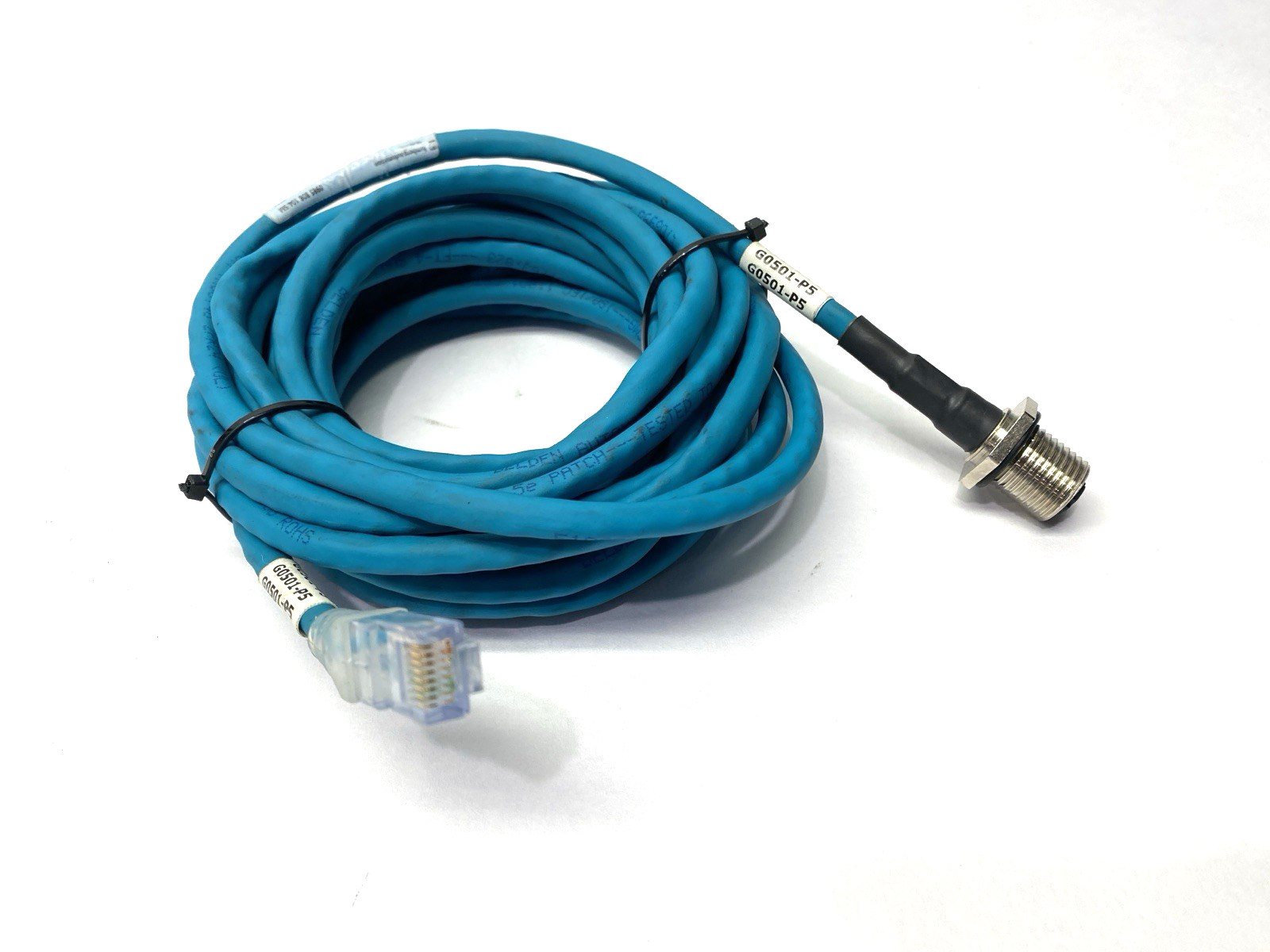 0985 806 104/5M | Lumberg Automation Ethernet Cordset M12F to RJ45M 900004096 - Used - Maverick Industrial Sales