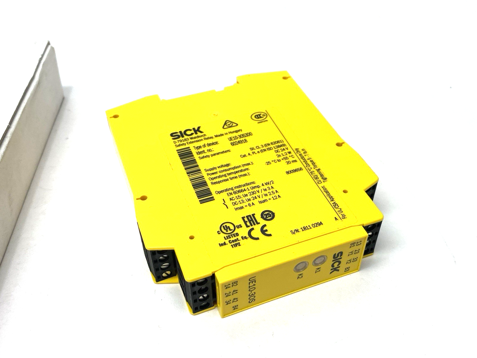 Sick UE10-3OS3D0 Safety Relay, Category 4, SIL 3 (IEC 61508), 6024918 - Maverick Industrial Sales