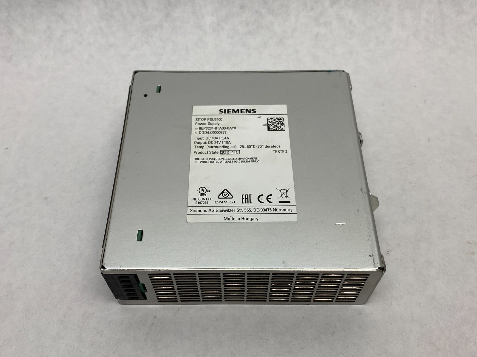 Siemens 6EP3234-0TA00-0AY0 SITOP PSU3400 Stabalized 24V/ 10A Power Supply - Maverick Industrial Sales