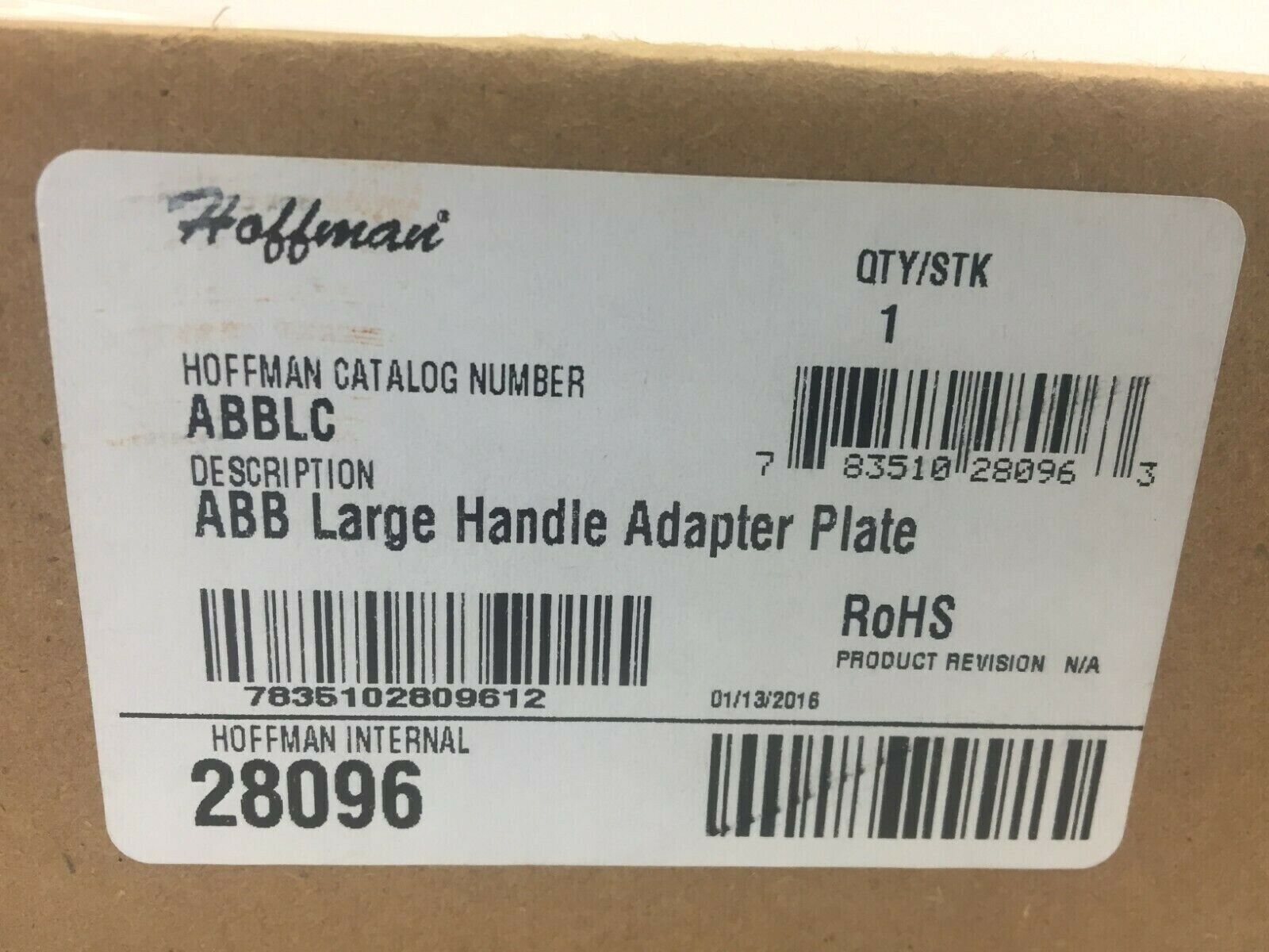 Hoffman ABBLC 28096 ABB Large Handle Adapter Plate - Maverick Industrial Sales