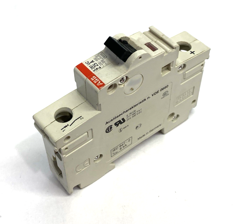 S281UC Z 25 A | ABB Miniature Circuit Breaker, 1-Pole, DIN Rail Mount - Used - Maverick Industrial Sales