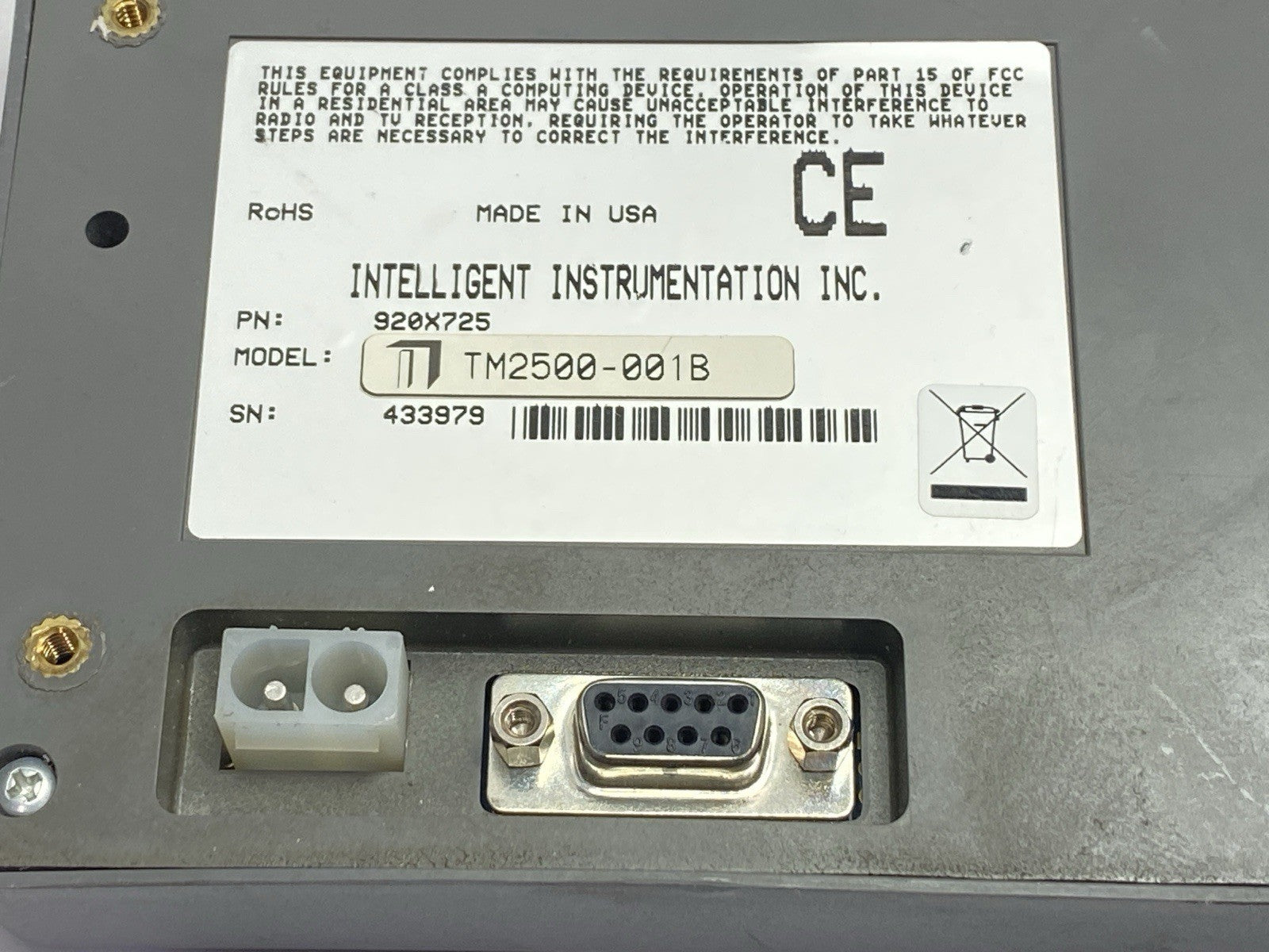 Intelligent Instrumentation TM2500-001B On-Board Terminal Panel 920X725 - Maverick Industrial Sales