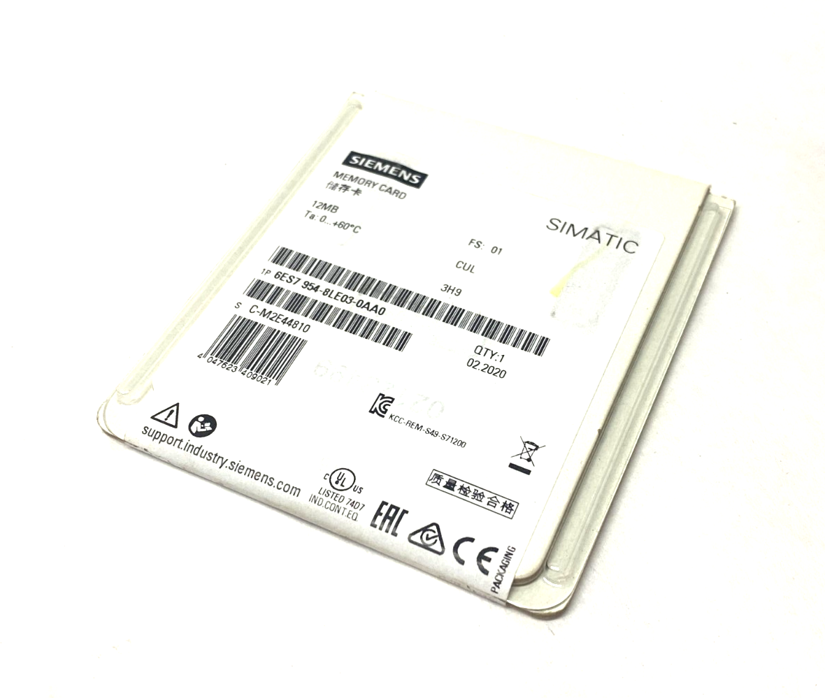 Siemens 6ES7954-8LE03-0AA0 SIMATIC Memory Card 12Mb - Maverick Industrial Sales