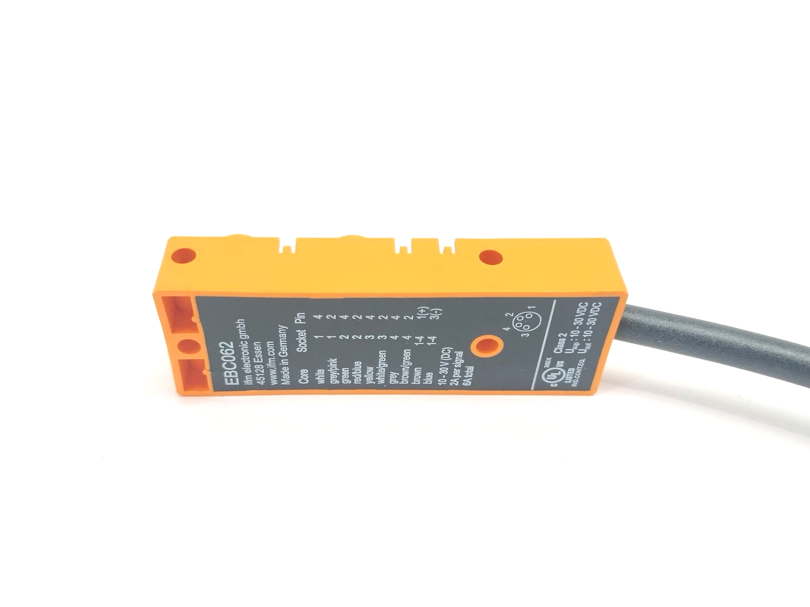 ifm EBC062 4-Port M8 4-Pin Wiring Block 10m Leads ZDO4F049MSJ0010H10 - Maverick Industrial Sales
