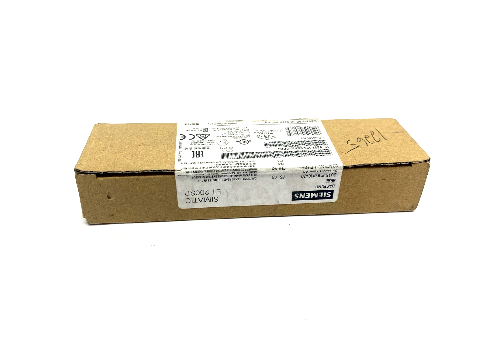 Siemens 6ES7193-6BP20-0DA0 SIMATIC ET 200SP BaseUnit BU15-P16+A10+2D, BU Type A0 - Maverick Industrial Sales