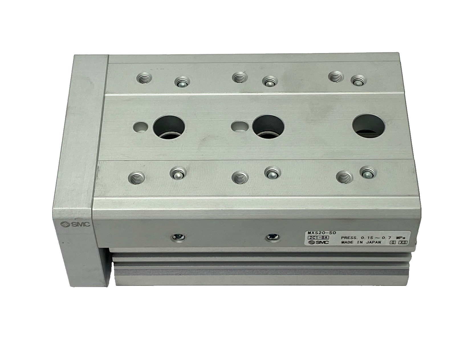 SMC MXS20-50 Pneumatic Cylinder Dual Rod Slide Table 20mm Bore 50mm Stroke - Maverick Industrial Sales