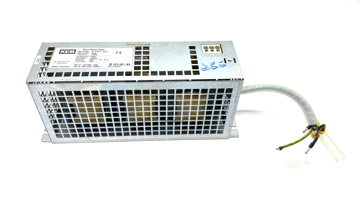 10Z1G03-1006 | KEB Sine Wave Filter AC 3PH 440V 10A 3.98kVA - Used - Maverick Industrial Sales