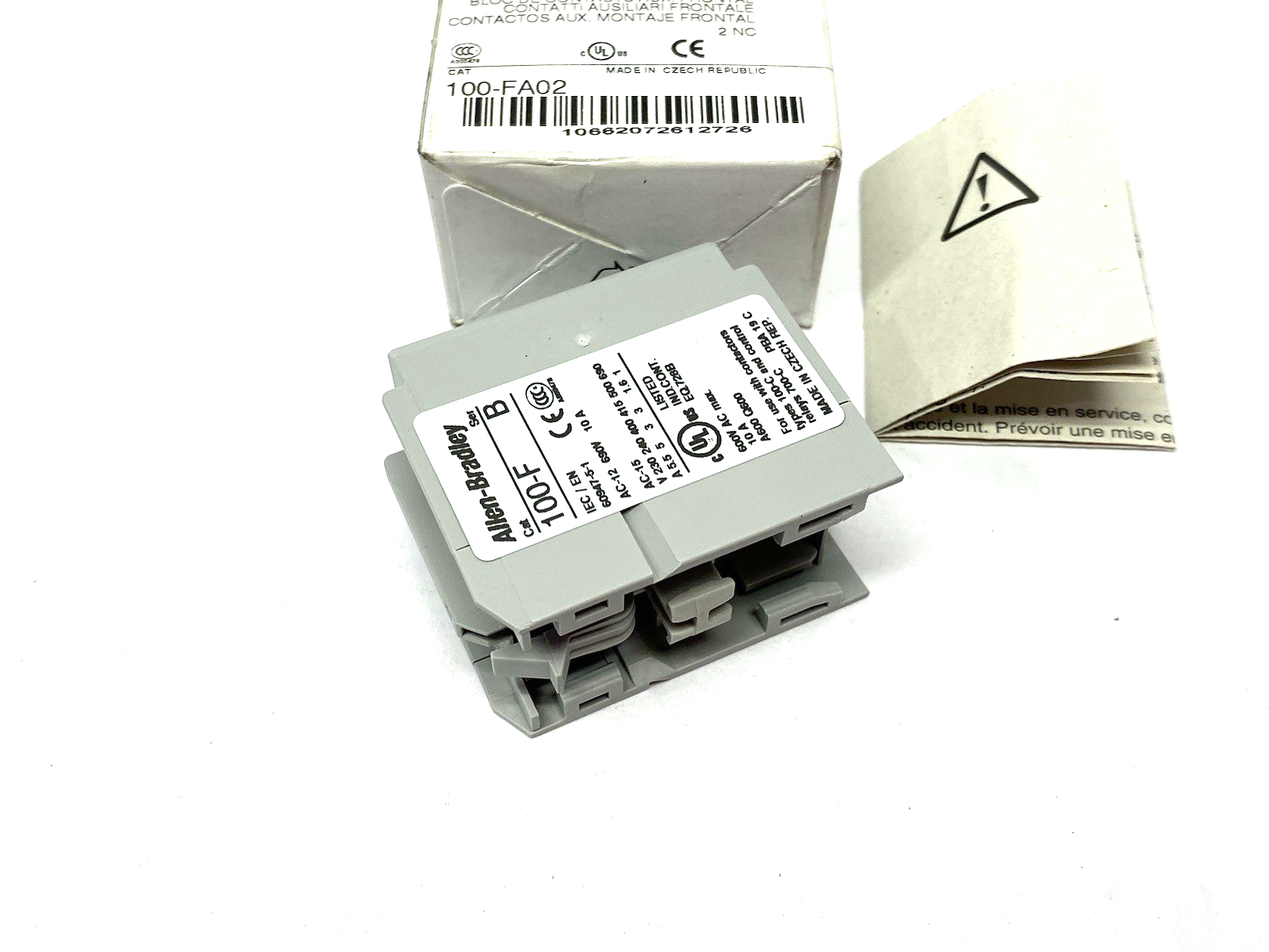 100-FA02 | Allen Bradley Ser. B Front Mount Auxiliary Contact - New – Open box - Maverick Industrial Sales