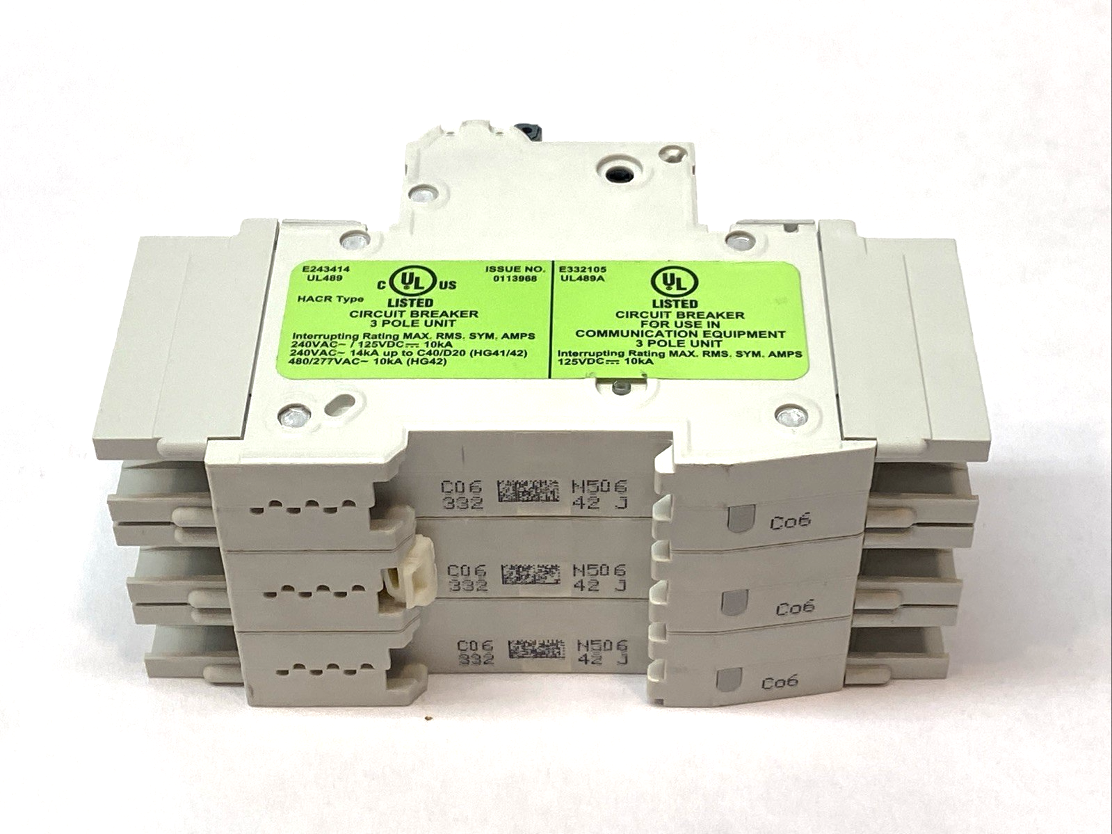5SJ4306-7HG42 | Siemens Miniature Circuit Breaker 3-Pole Type NSJ 6A - New – Open box - Maverick Industrial Sales