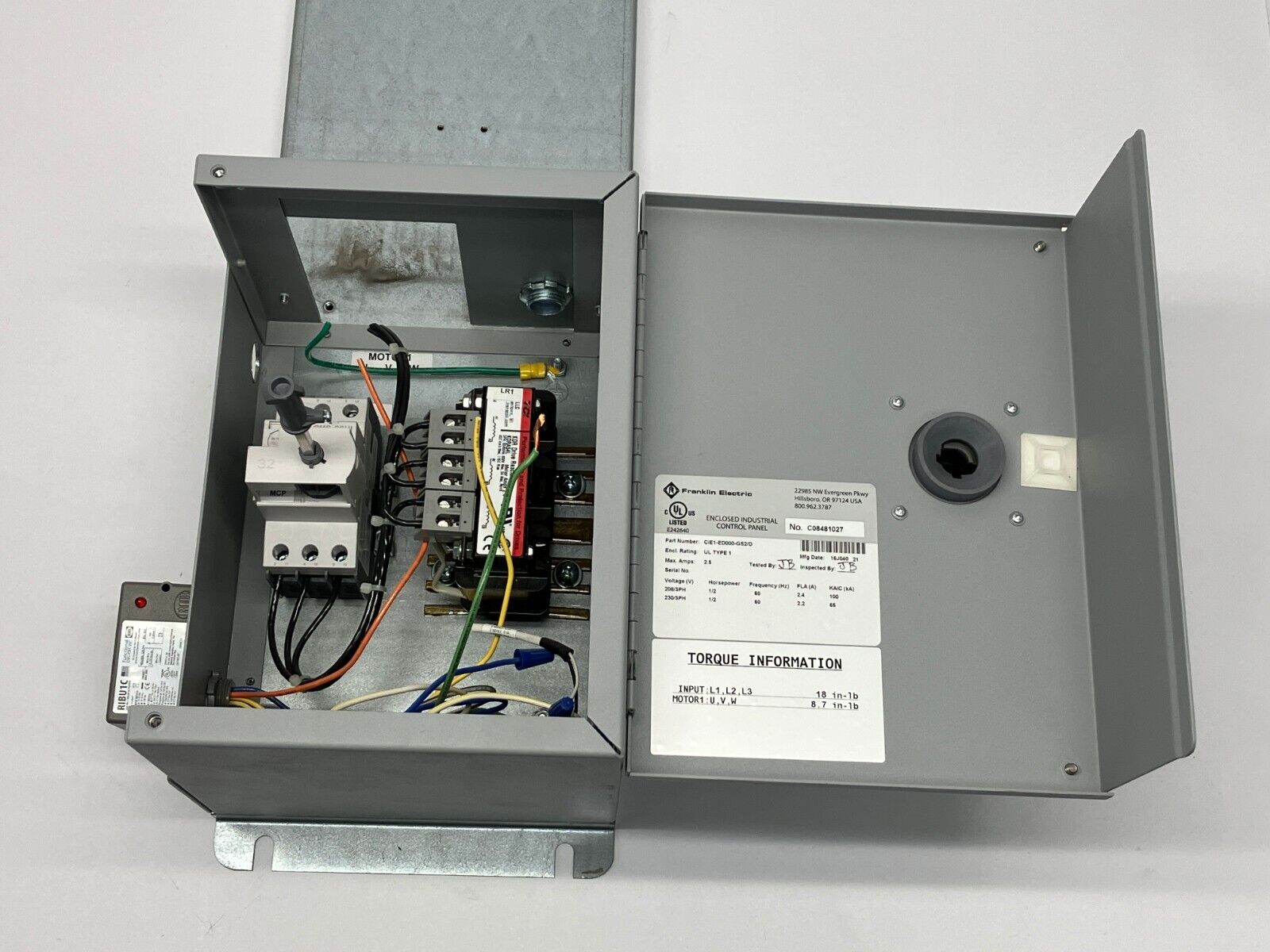 Cerus CIE1-ED000-GS2/D Variable Frequency Drive Disconnect / Reactor - Maverick Industrial Sales