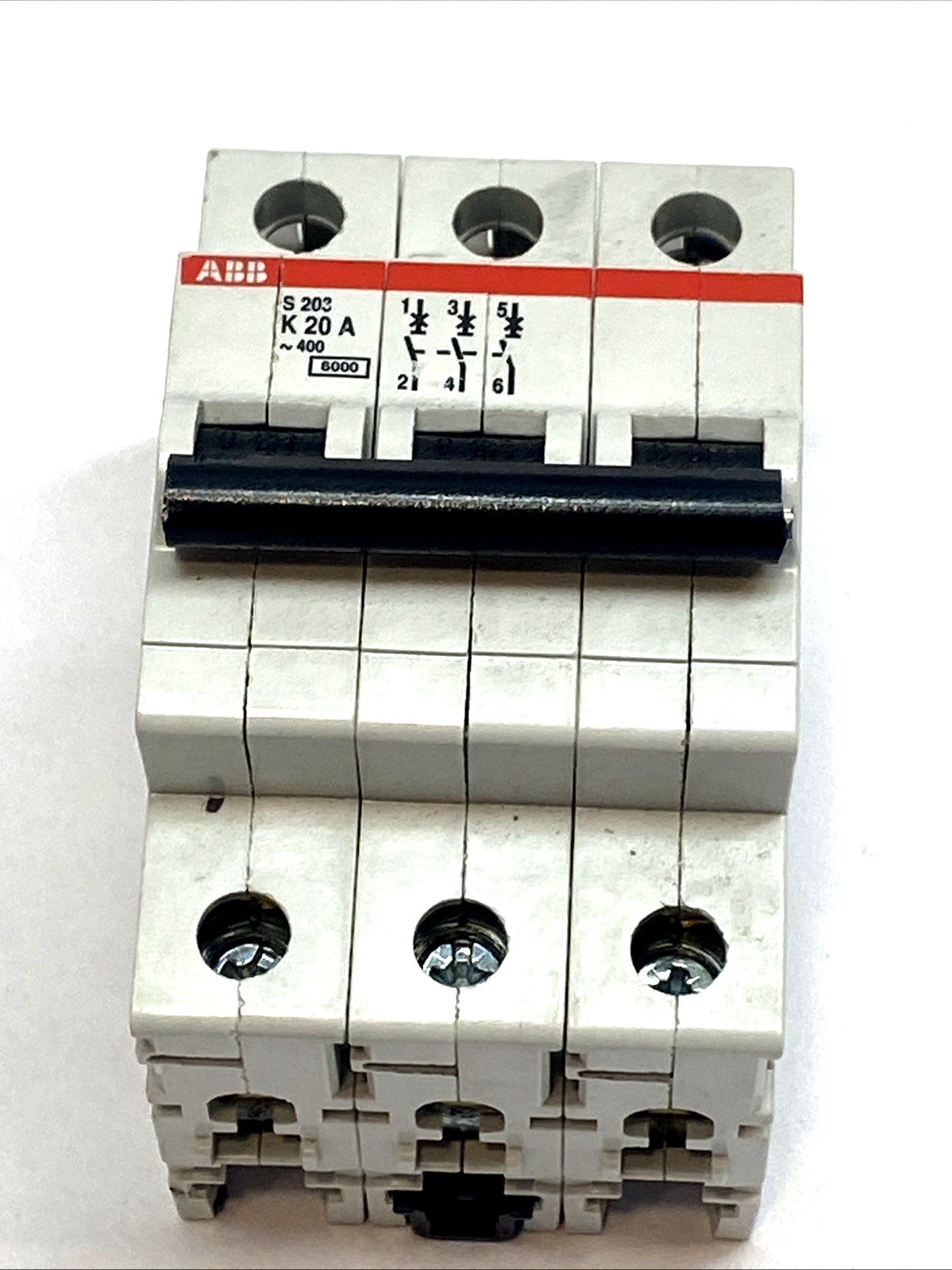 S203-K20 | ABB Miniature Circuit Breaker 3-Pole 20A K Curve 277/480Y VAC - Used - Maverick Industrial Sales