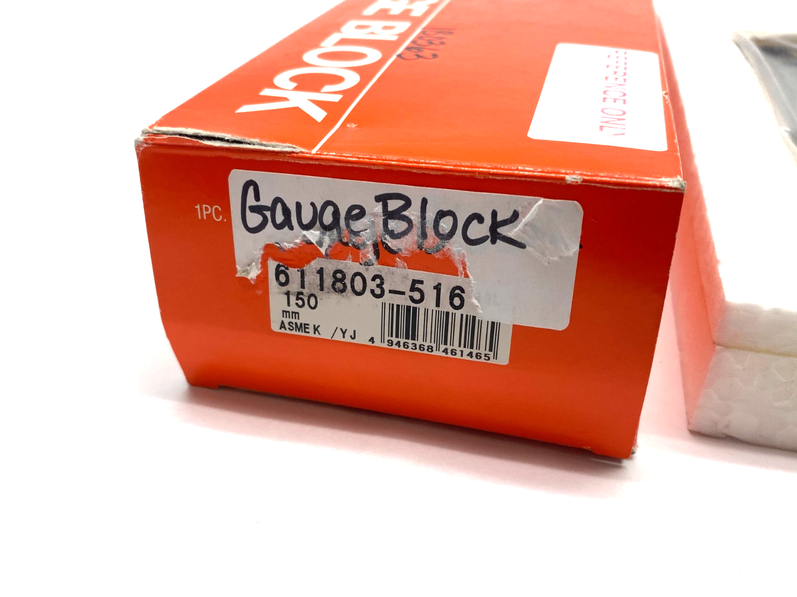 Mitutoyo 611803-516 Rectangular Gage Block 150mm ASMEK/YJ - Maverick Industrial Sales