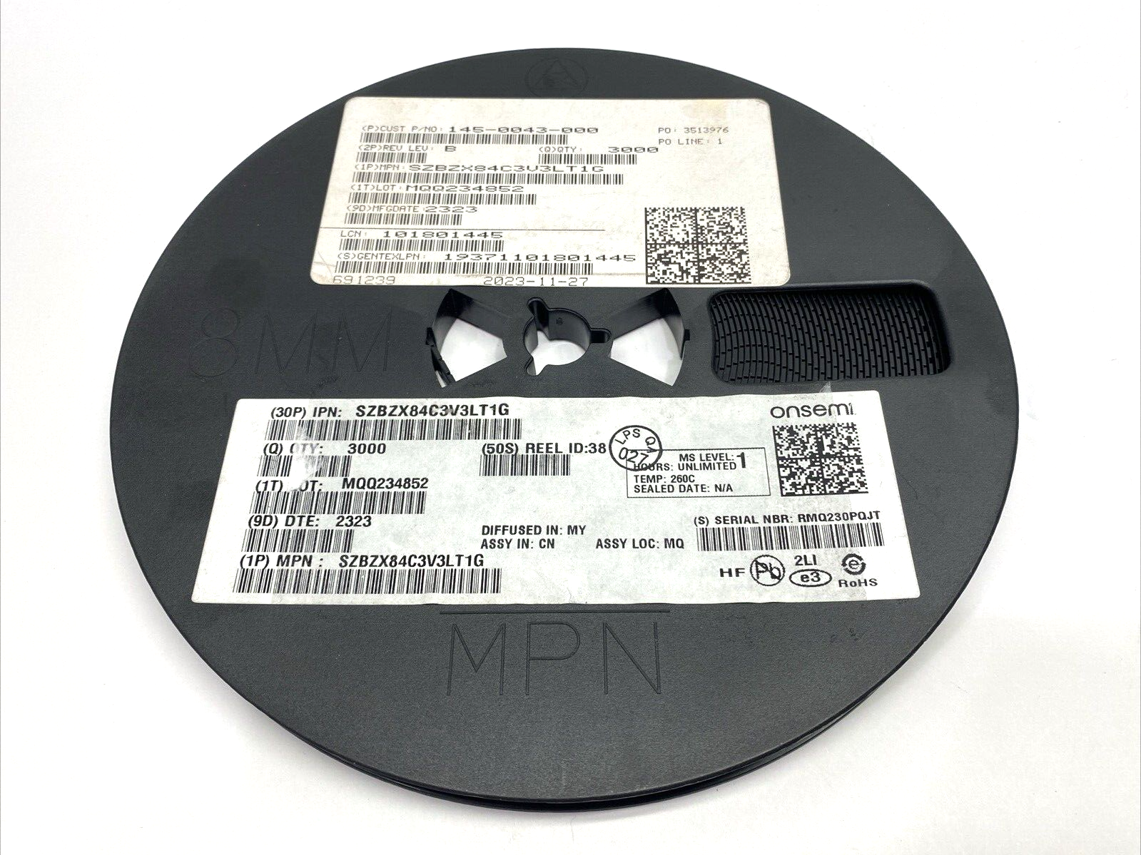 Onsemi SZBZX84C3V3LT1G Zener Diode 3-Pin 15V REEL OF 2,980 - Maverick Industrial Sales