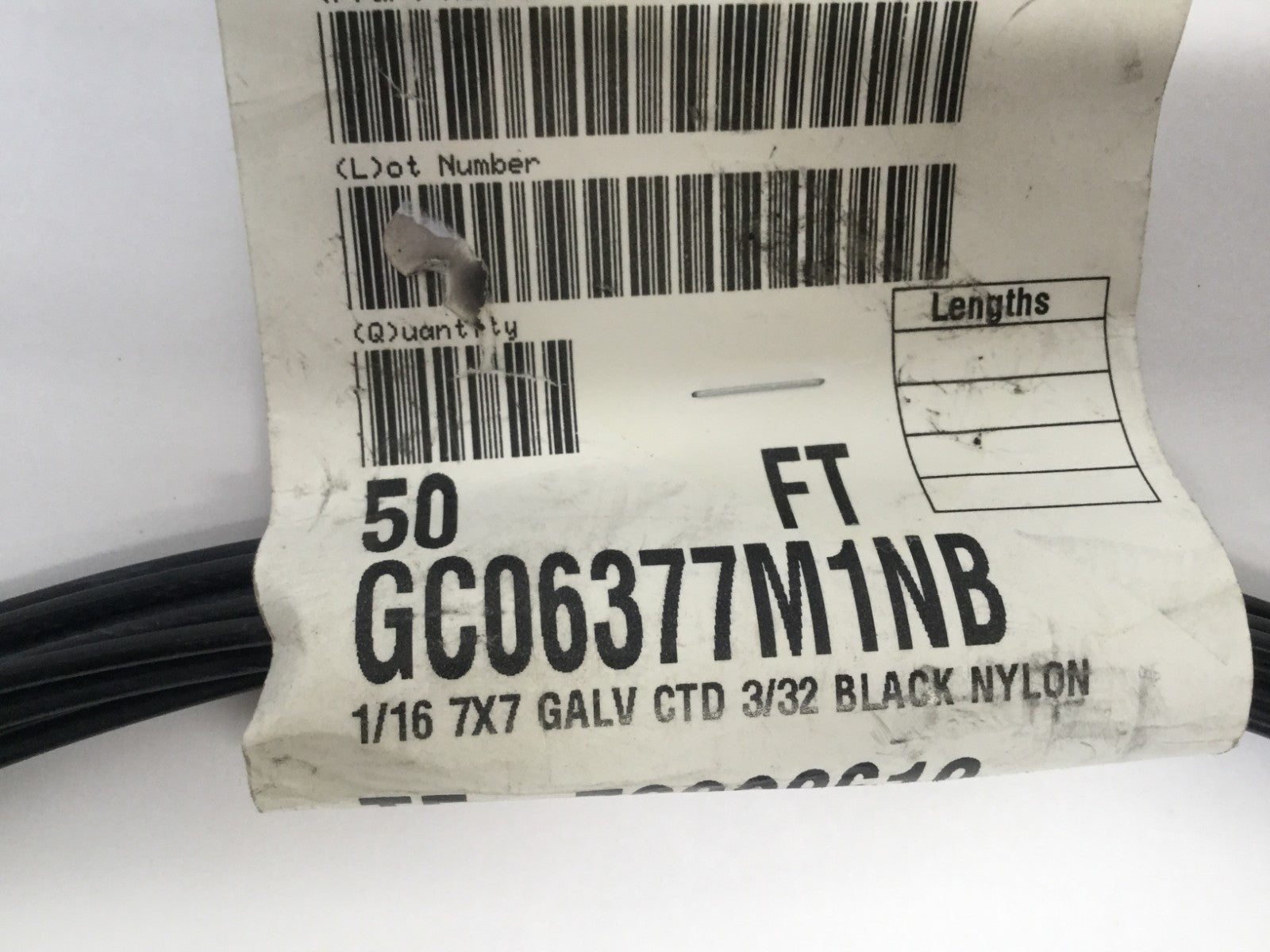LOOS GC06377M1NB 1/16 7X7 GALV CTD 3/32 Black Nylon, 50' - Maverick Industrial Sales