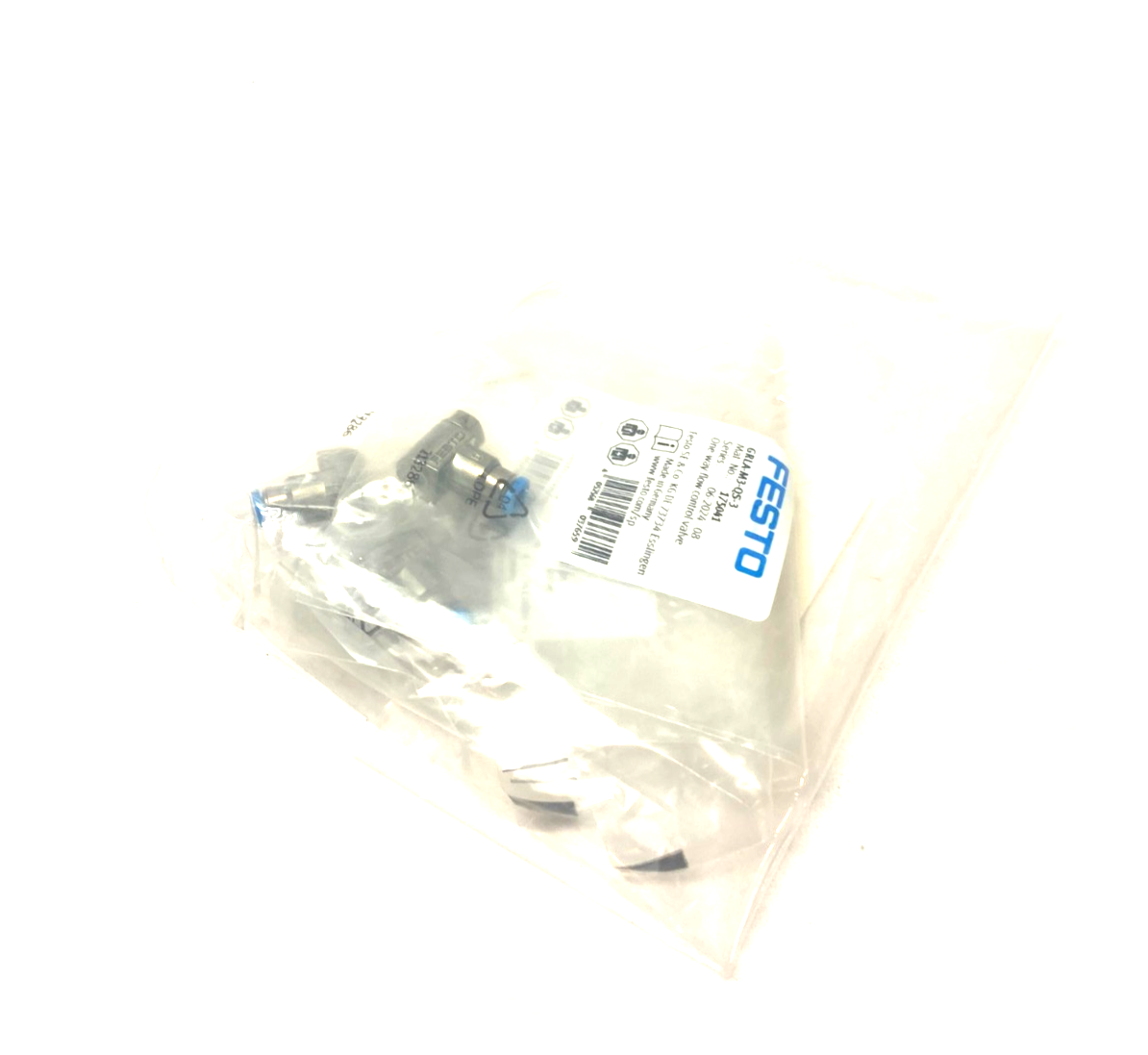 Festo GRLA-M3-QS-3 One-Way Flow Control Valve 175041 PKG OF 4 - Maverick Industrial Sales