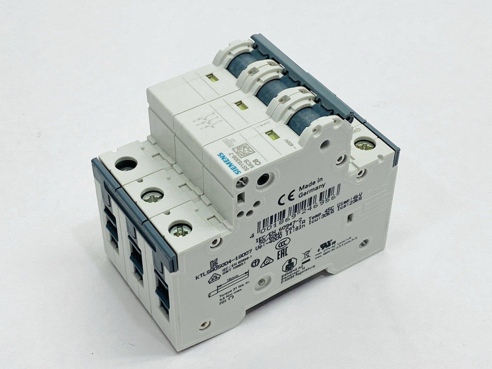 Siemens 5SY6306-7 Miniature Circuit Breaker 3-Pole 6A 400V - Maverick Industrial Sales