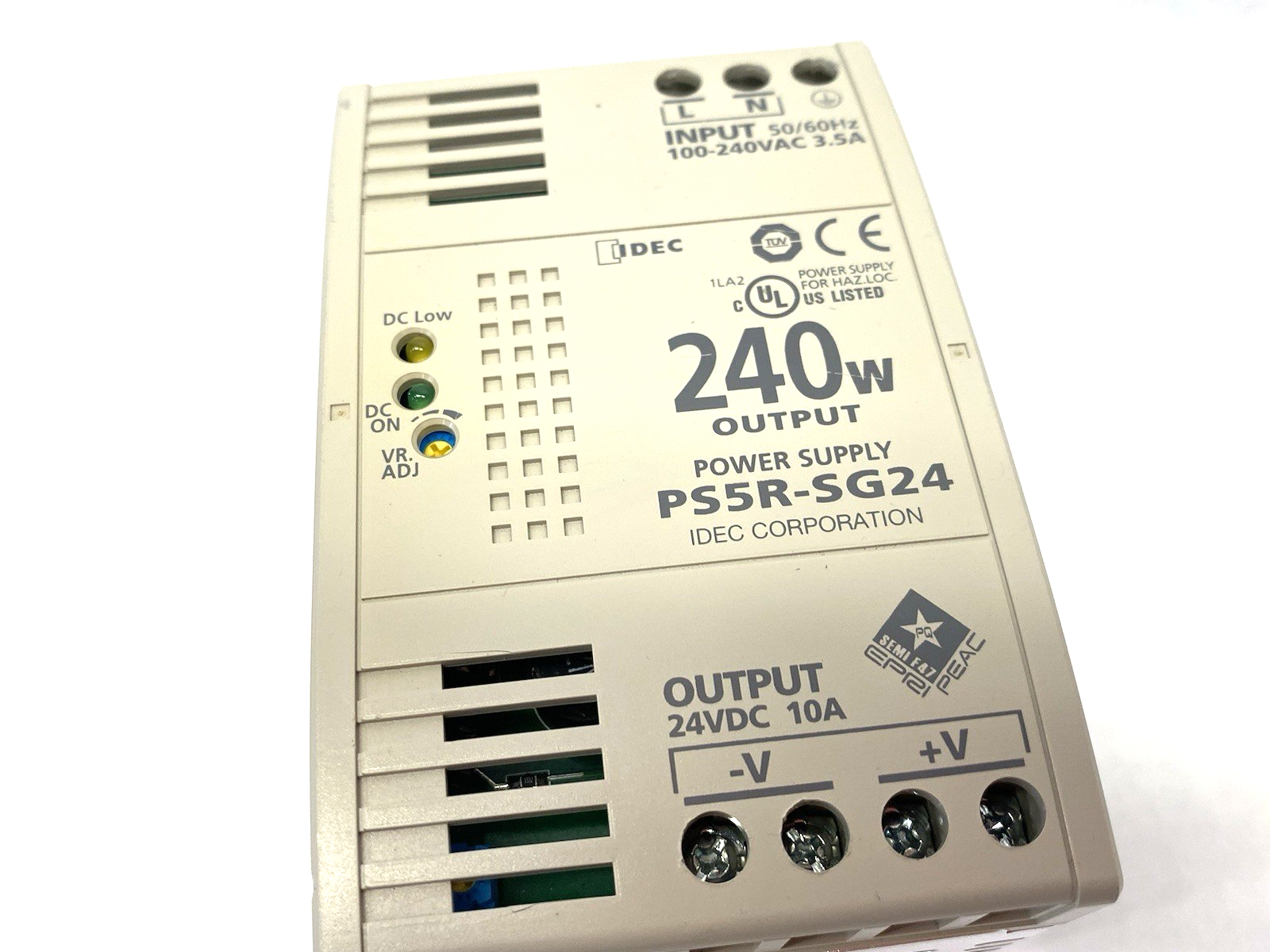 Idec PS5R-SG24 Power Supply DIN Rail Mount 240W 24VDC - Maverick Industrial Sales
