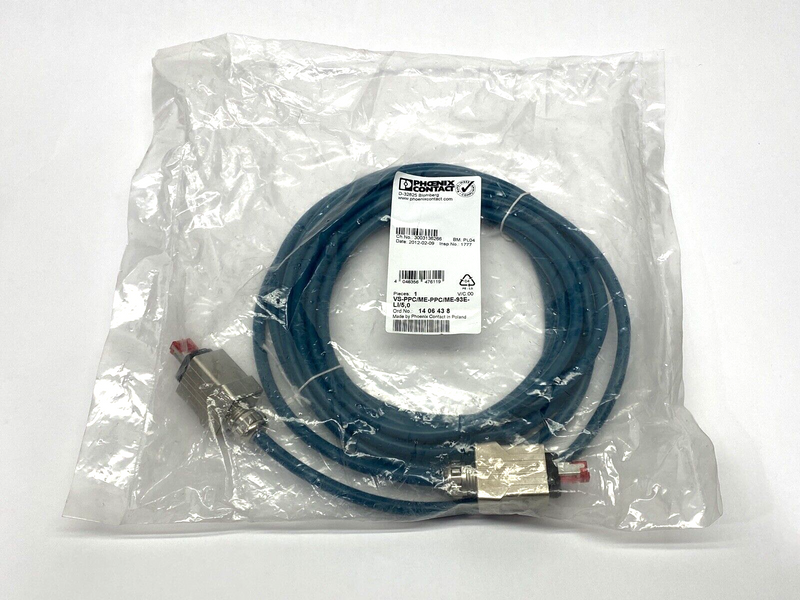 Phoenix Contact VS-PPC/ME-PPC/ME-93E-LI/5,0 Ethernet Cordset 1406438 - Maverick Industrial Sales