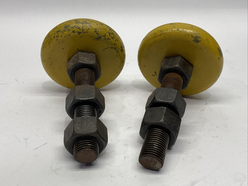 Industrial Machine Foot 7-1/2" Height 3-1/2" Dia Foot Pad LOT OF 2 - Maverick Industrial Sales