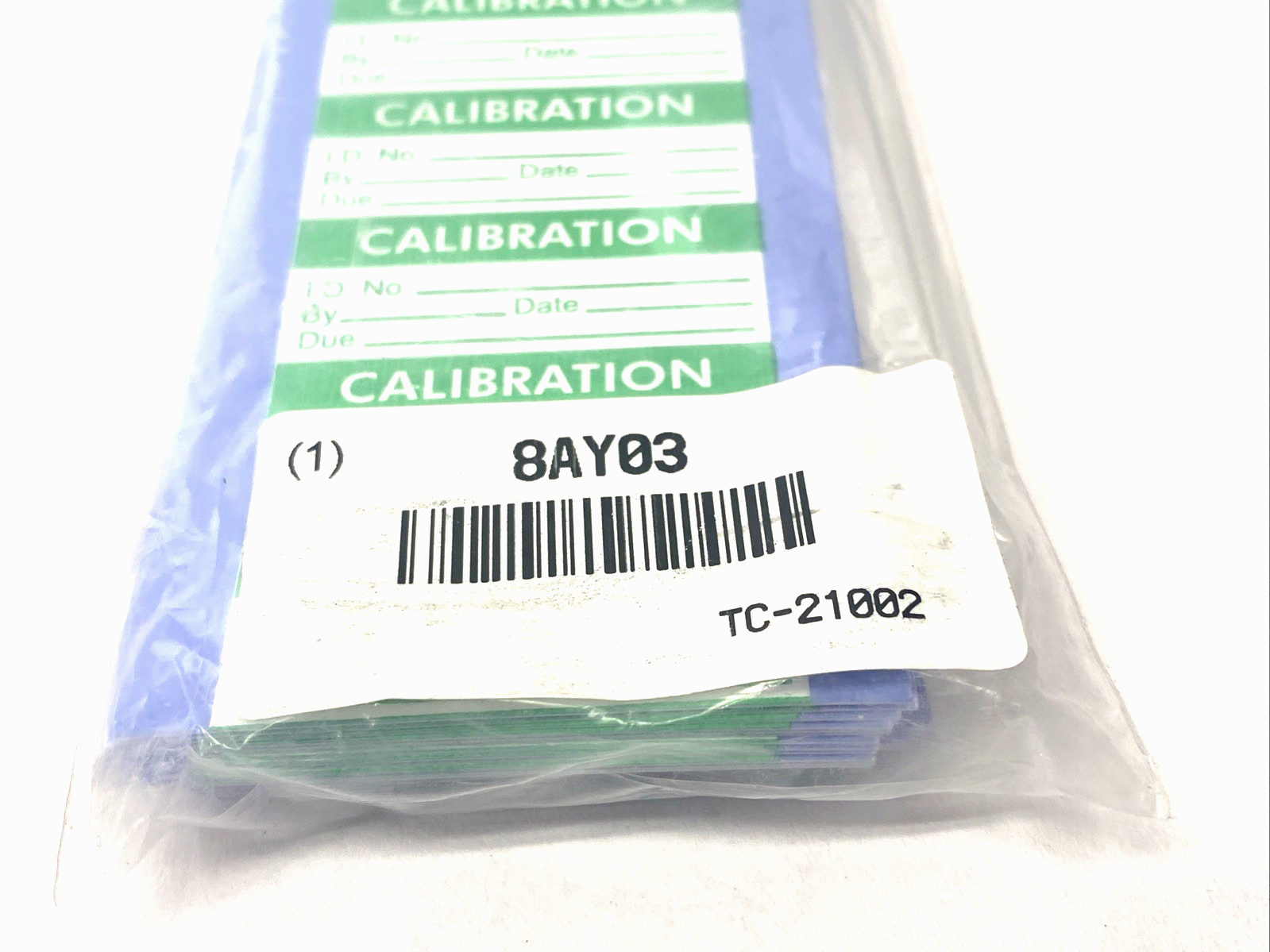 Stranco Inc TC-21002 Calibration Label Green/White 1-1/2" x 5/8" 8AY03 350-PACK - Maverick Industrial Sales