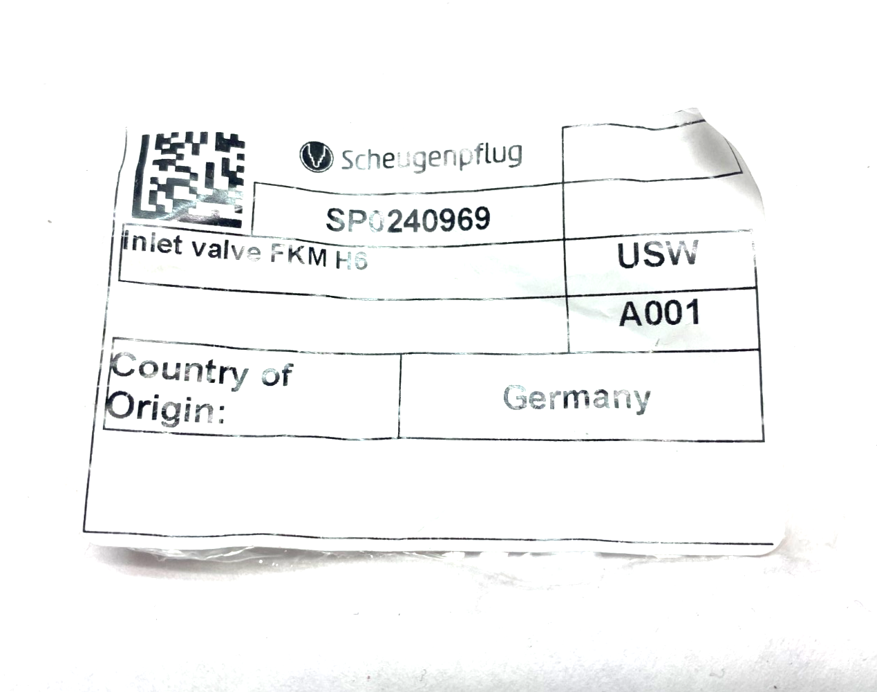 Scheugenpflug SP0240969 Inlet Valve FKM H6 - Maverick Industrial Sales