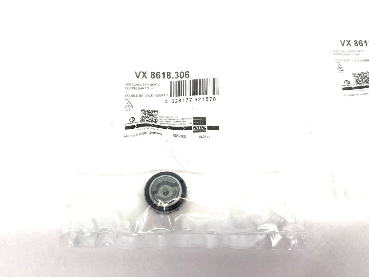 VX 8618.306 | Rittal Lock Insert type G for Handles and Enclosures LOT OF 2 - New - Maverick Industrial Sales