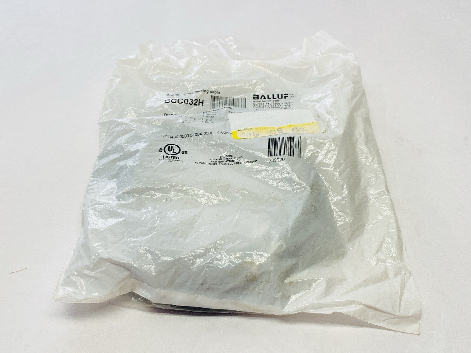 Balluff BCC032H Sensor Cordset F M12 5-Pin 5m BCC M415-0000-1A-003-PX0434-050 - Maverick Industrial Sales