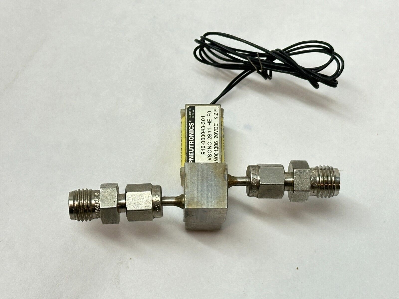 Pneutronics 910-000043-301 Solenoid Valve VSONC-2S11-HE-F0 20VDC - Used - Maverick Industrial Sales