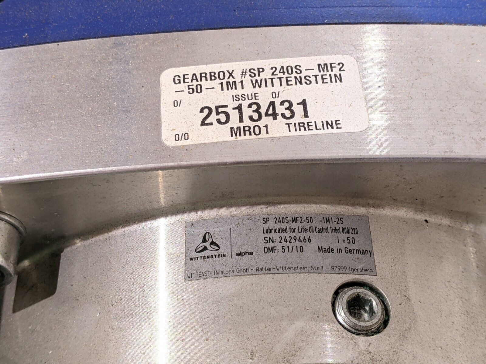 Wittenstein Advanced SP240S-MF2-50-1M1-2S Low Backlash Planetary Gearbox 2-Stage - Maverick Industrial Sales