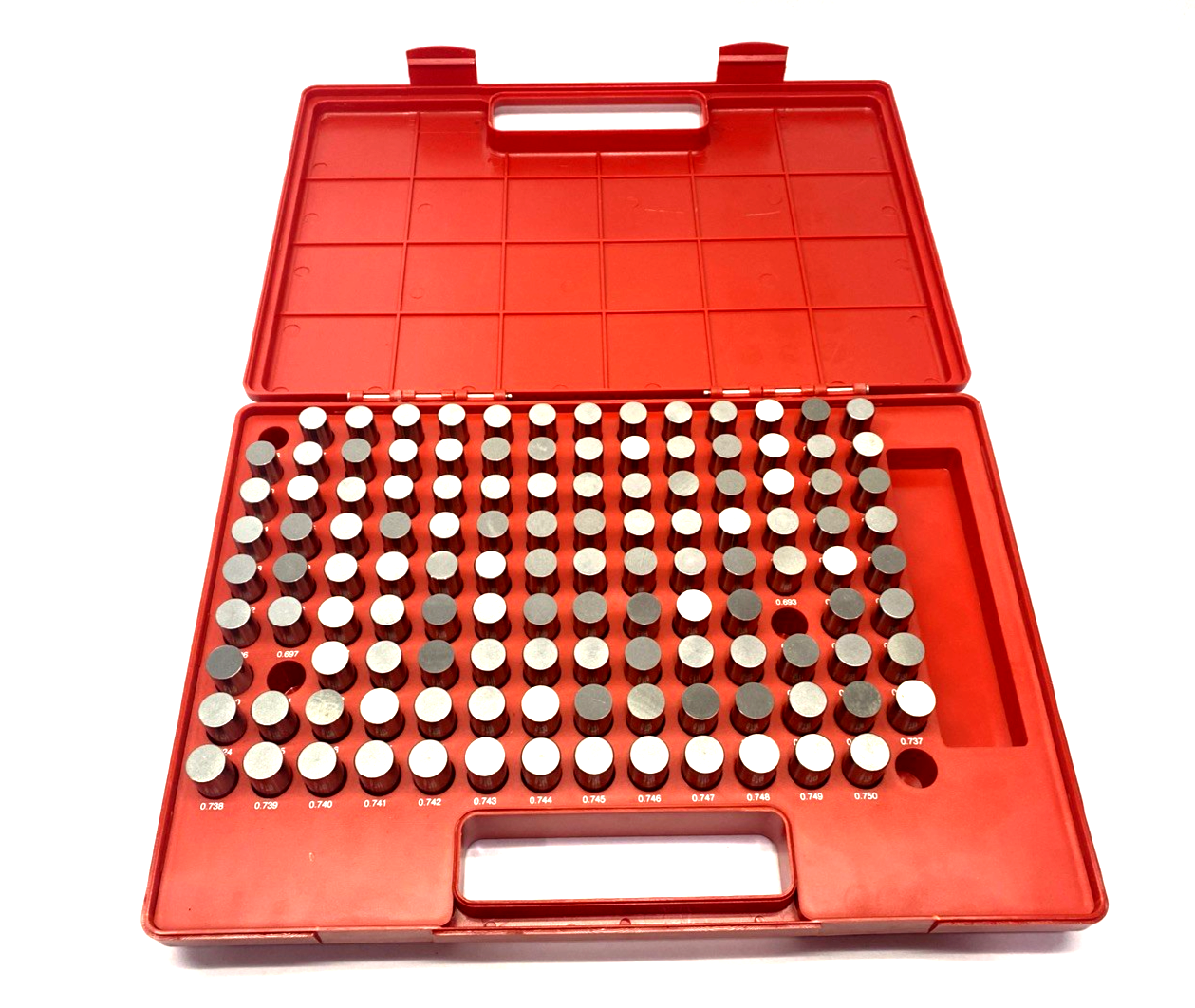 M4 Minus | MHC Industrial Supply 125Pcs Pin Gage Set 0.626"-0.750" MISSING TWO - Used - Maverick Industrial Sales
