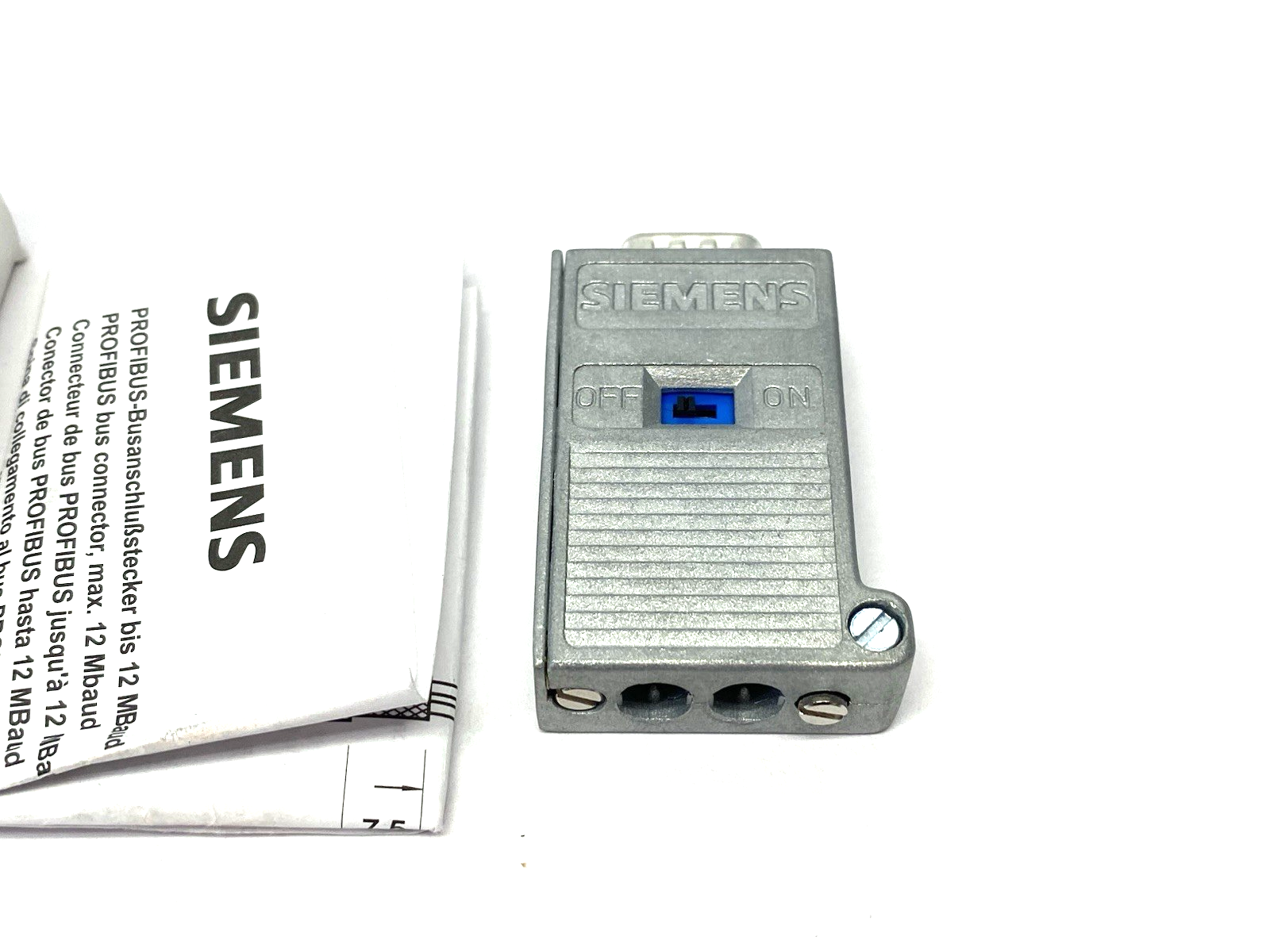 Siemens 6GK1500-0EA02 PROFIBUS Bus Connector with Axial Cable Outlet - Maverick Industrial Sales