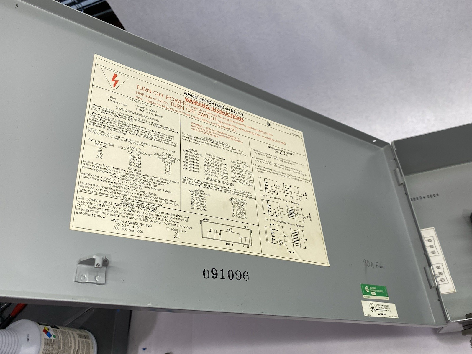 2528D48G06 | Westinghouse Cutler-Hammer Fusible Busway Switch 3-Wire 3-Phase - For parts or not working - Maverick Industrial Sales