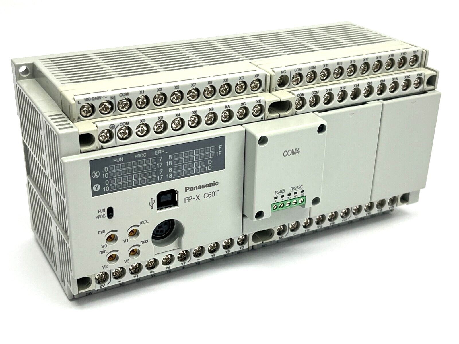 Panasonic AFPX-C60T FP-X C60T Control Unit w/ AFPX-COM4 - Maverick Industrial Sales