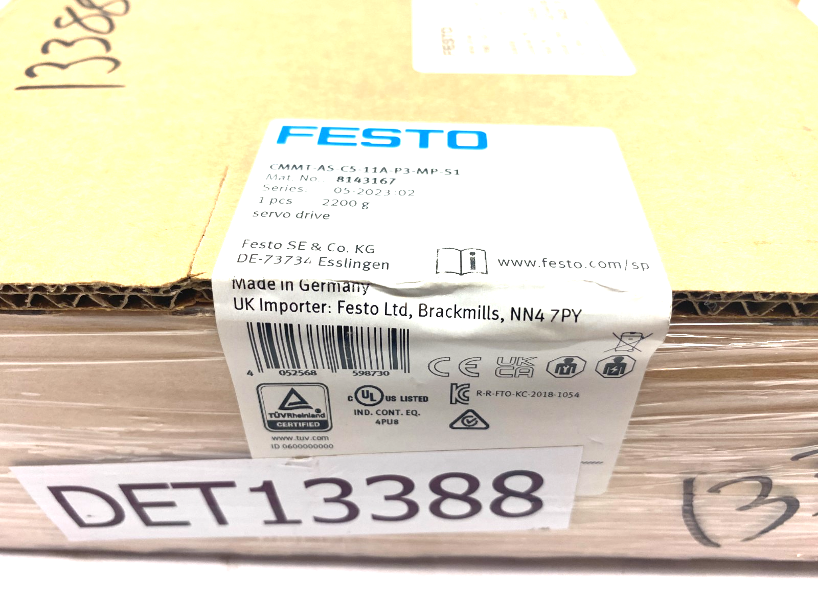 Festo CMMT-AS-C5-11A-P3-MP-S1 Servo Drive, Vertical Mount, 6A, 400V, 8143167 - Maverick Industrial Sales
