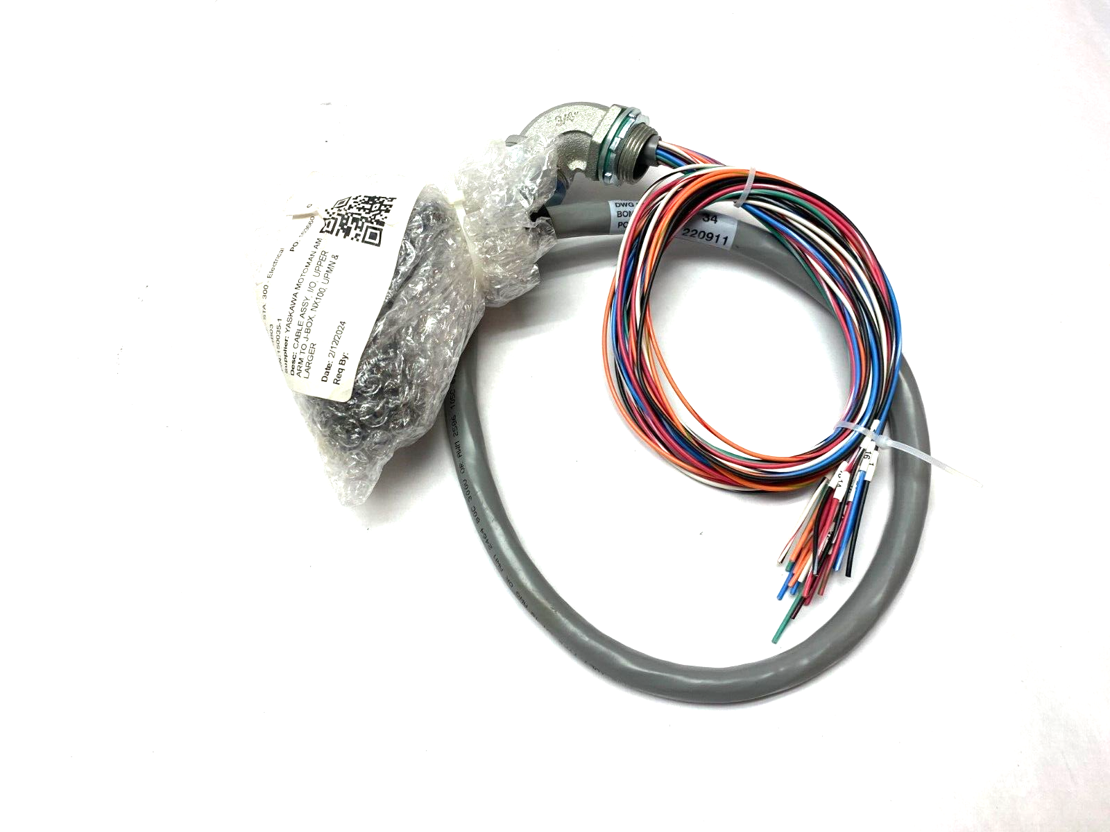 Yaskawa 150035-1 Pigtail Cable Assembly I/O Upper Arm to J-Box NX100,UPMN - Maverick Industrial Sales