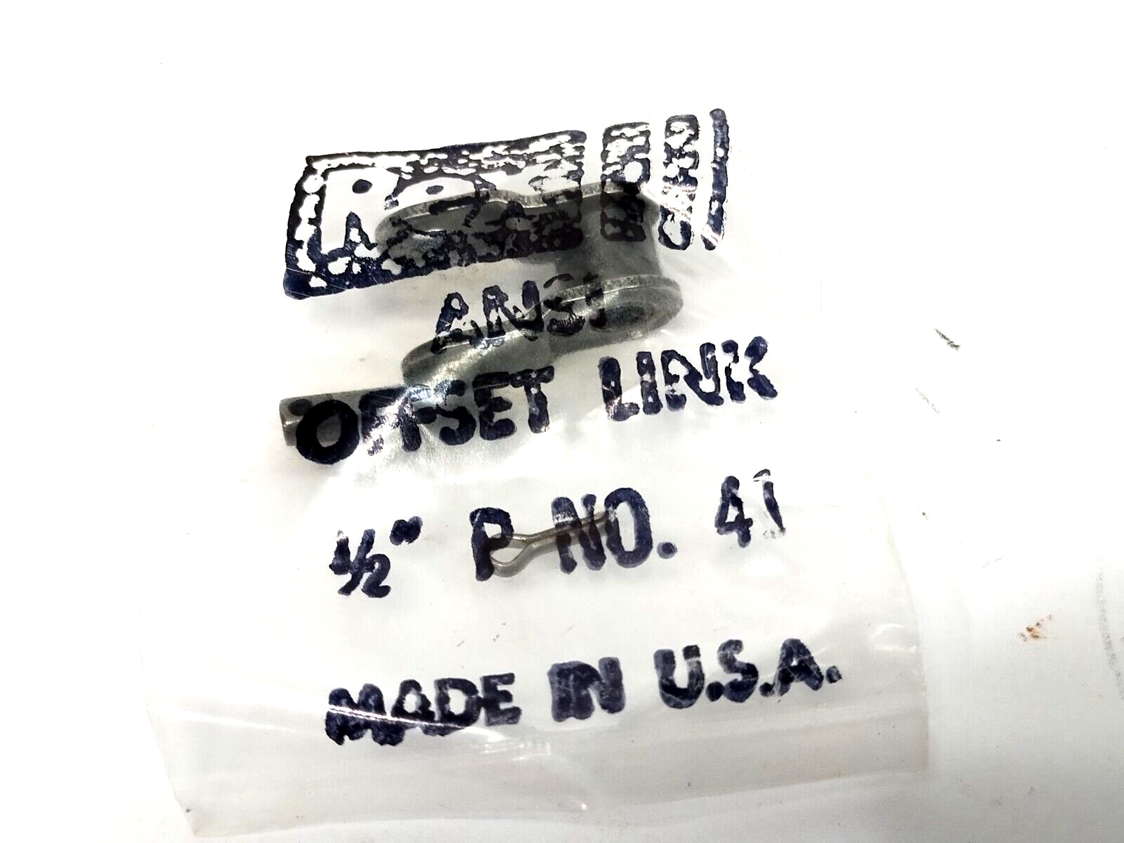 No. 41, 41, #41 | Rex ANSI No. 41 Offset Chain Link, 1/2" Pitch LOT OF 10 - New – Open box - Maverick Industrial Sales