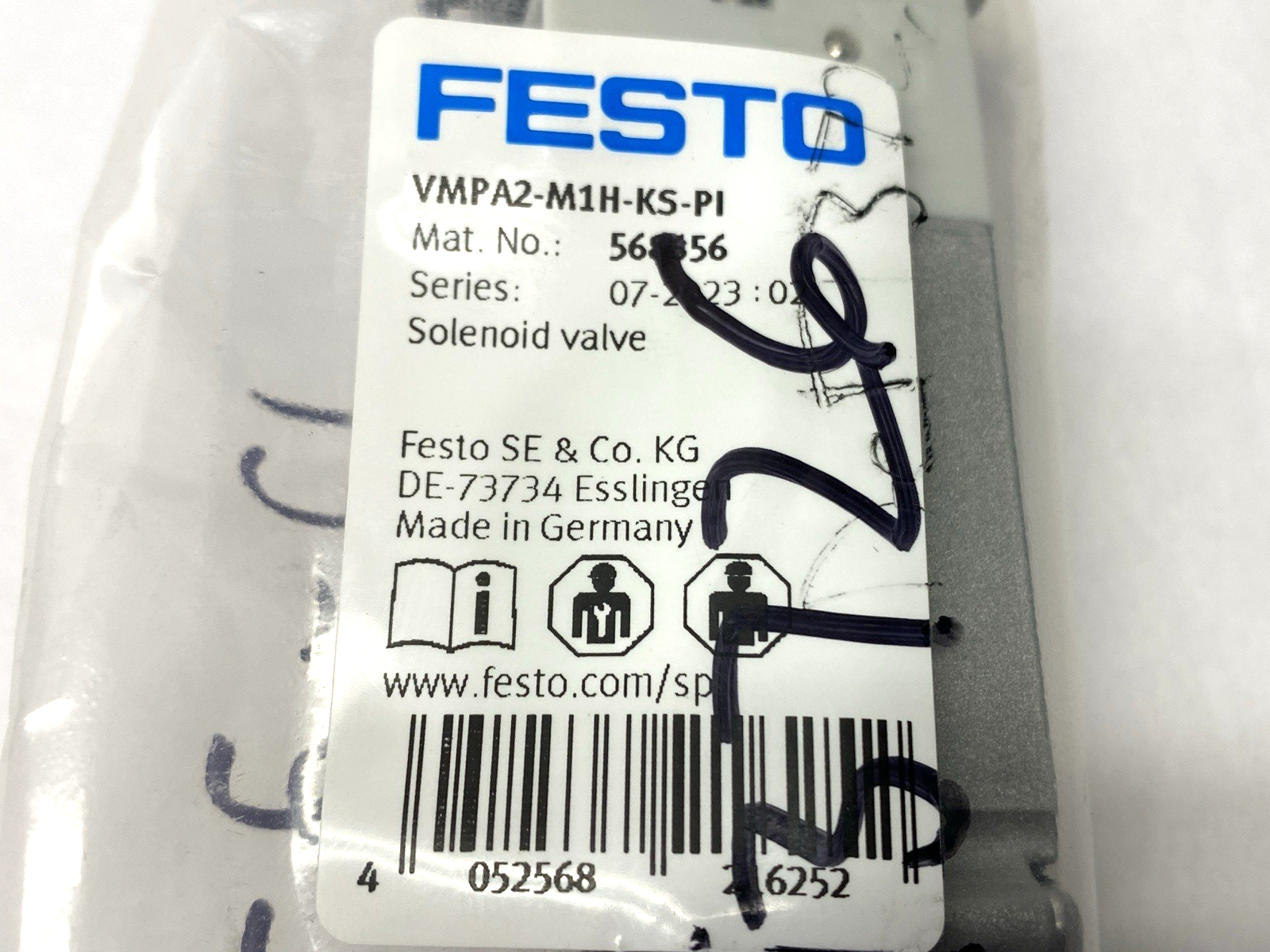 Festo VMPA2-M1H-KS-PI Pneumatic Solenoid Valve 568656 24VDC - Maverick Industrial Sales