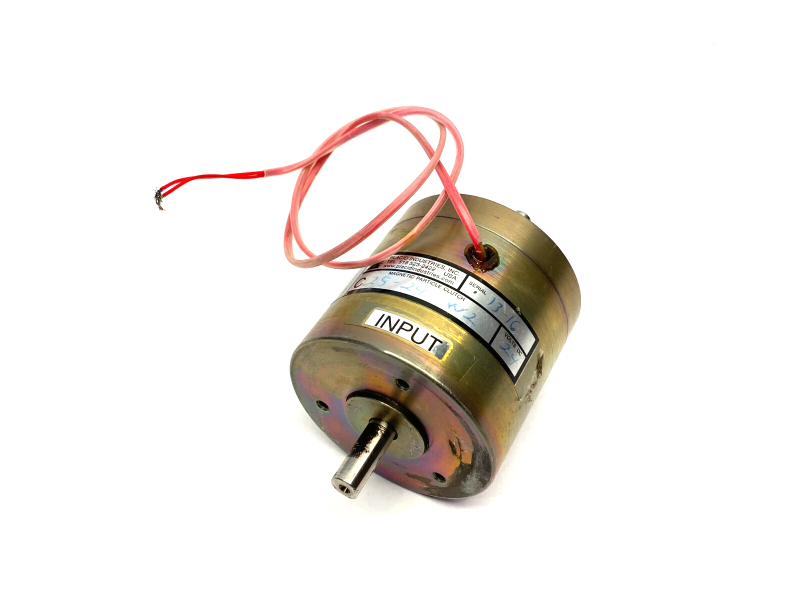 C25-24-W2 | Placid Industries Magnetic Clutch Dual Shaft 24VDC - Used - Maverick Industrial Sales