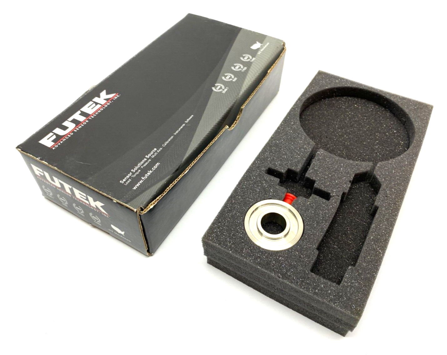 Futek LTH350 FSH04599 Through-Hole Donut Load Cell 5/8" 4-Pin 2000lb Capacity - Maverick Industrial Sales