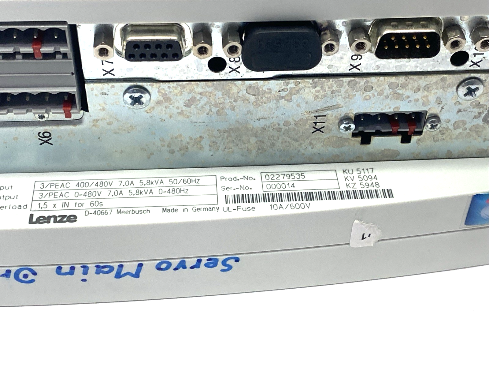 EVS9324-EPV004 | Lenze Servo Drive/Controller 480V 7A 5.8kVA 0-480Hz, 13294285 - Used - Maverick Industrial Sales