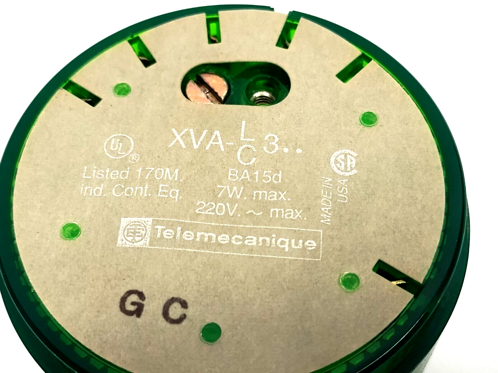 Telemecanique XVA-LC3G Green 70mm Stack Light - Maverick Industrial Sales