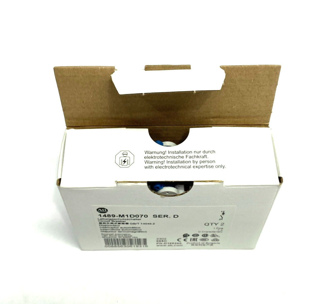 1489-M1D070 | Allen Bradley Ser. D Circuit Breaker 1-Pole 7A BOX OF 2 - New Other - Maverick Industrial Sales