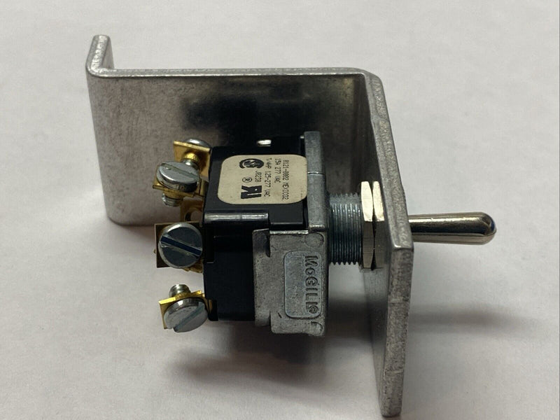 McGill 0121-0002 Toggle Switch 3-Position On/Off/On 15A 277VAC w/ Bracket - Maverick Industrial Sales