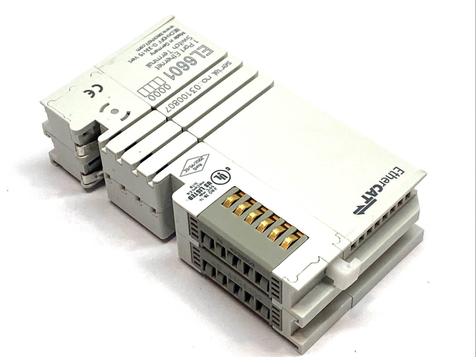 Beckhoff EL6601 EtherCAT Ethernet Interface Terminal 10/100Mb RJ45 - Maverick Industrial Sales