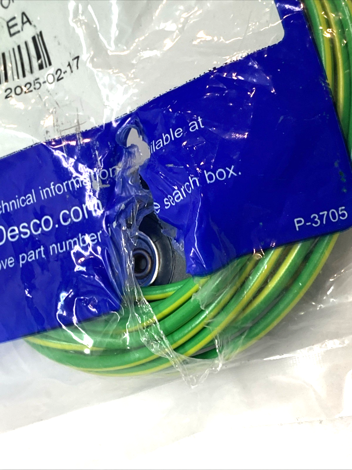 09820 | Desco Common Point Ground Cord 10mm Socket 10' No Resistor - New – Open box - Maverick Industrial Sales