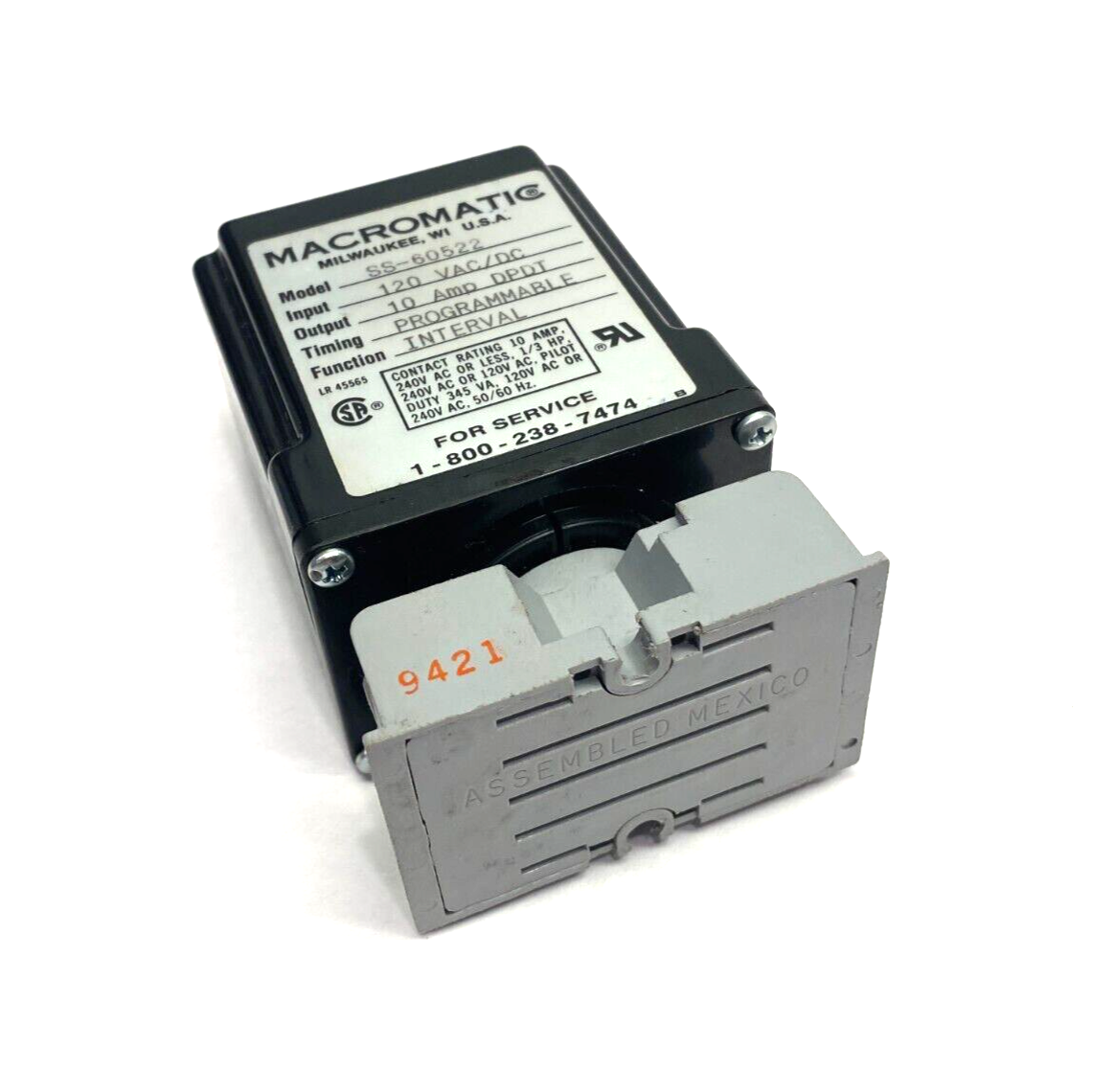 Macromatic SS-60522 Time-Ranger Programmable Interval Timing Relay 120VAC/DC - Maverick Industrial Sales