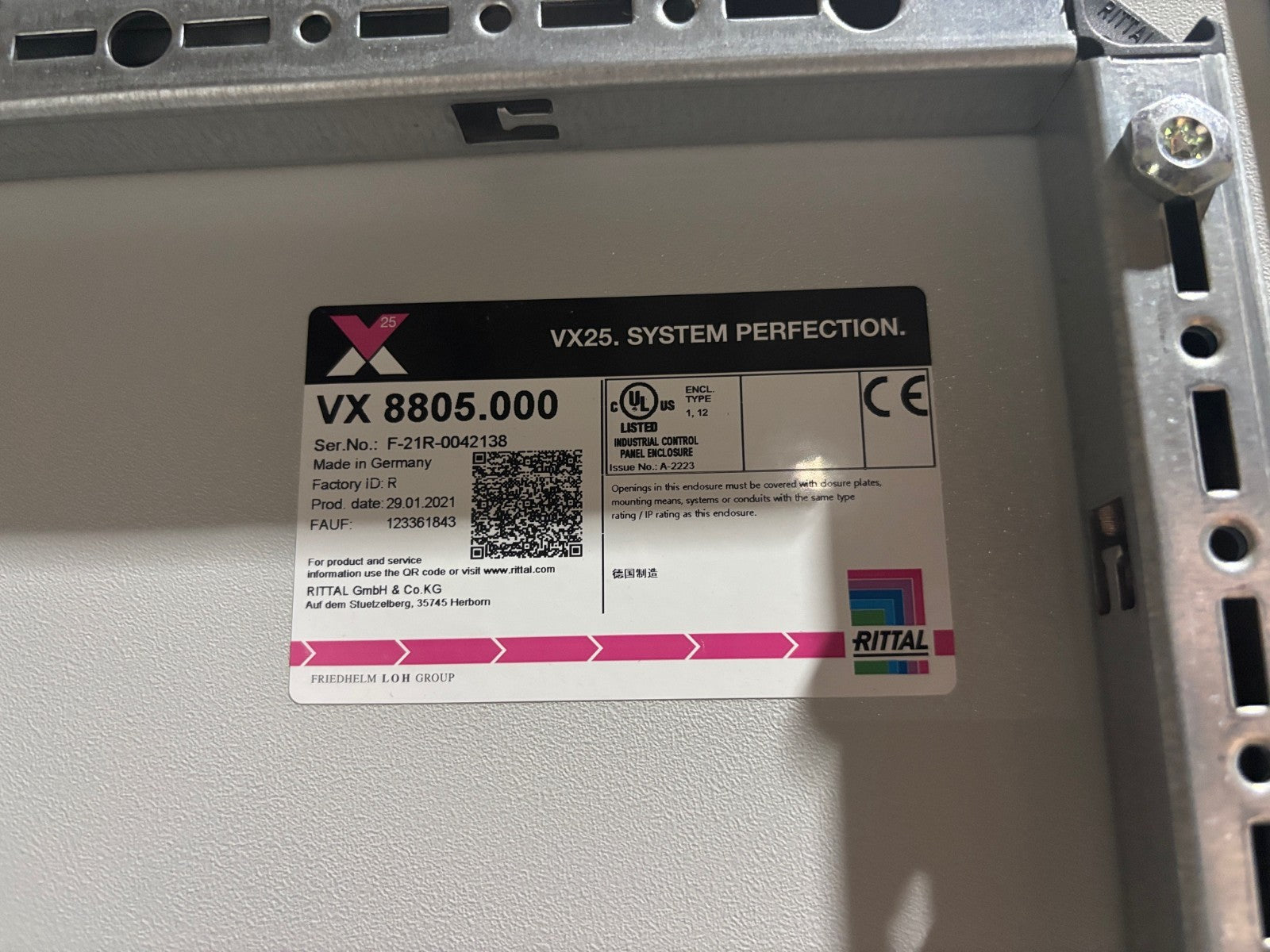 Rittal VX25 4-Bay Electrical Enclosure Cabinet System VX 8805 VX 8605 - Maverick Industrial Sales