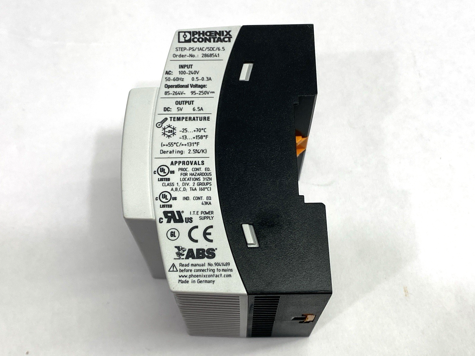 STEP-PS/ 1AC/ 5DC/6.5 | Phoenix Contact Power Supply 2868541 - Used - Maverick Industrial Sales