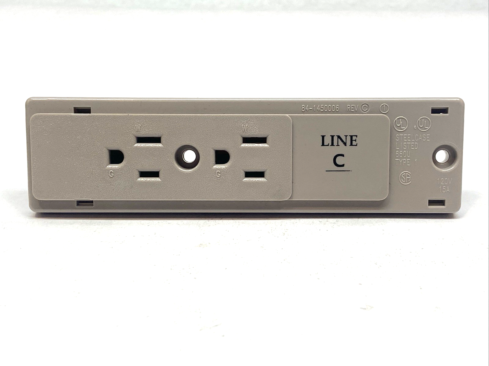 Steelcase 98683CDD15S Line-C Duplex Receptacle 15A - Maverick Industrial Sales