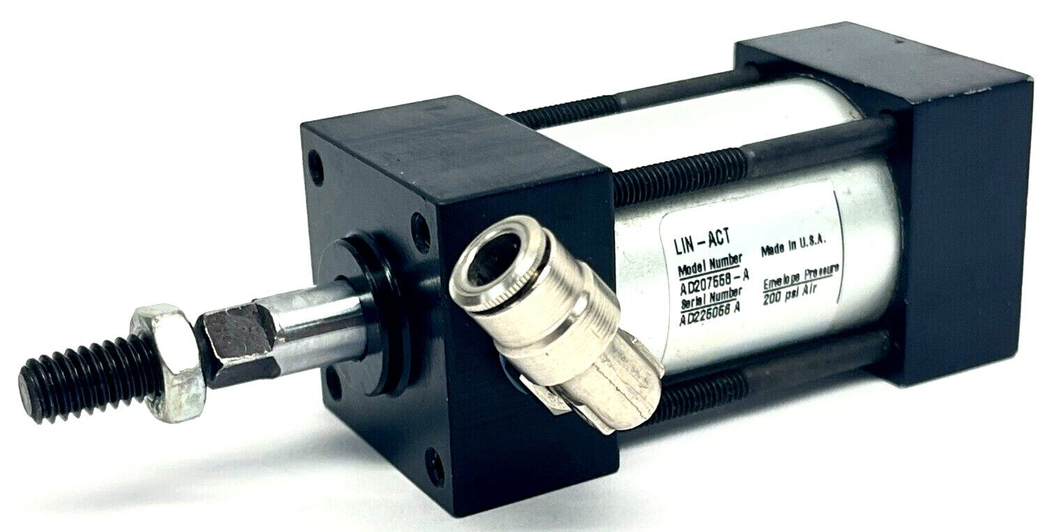 Lin-Act AD207558-A Pneumatic Cylinder 1-1/4" Stroke 200PSI - Maverick Industrial Sales